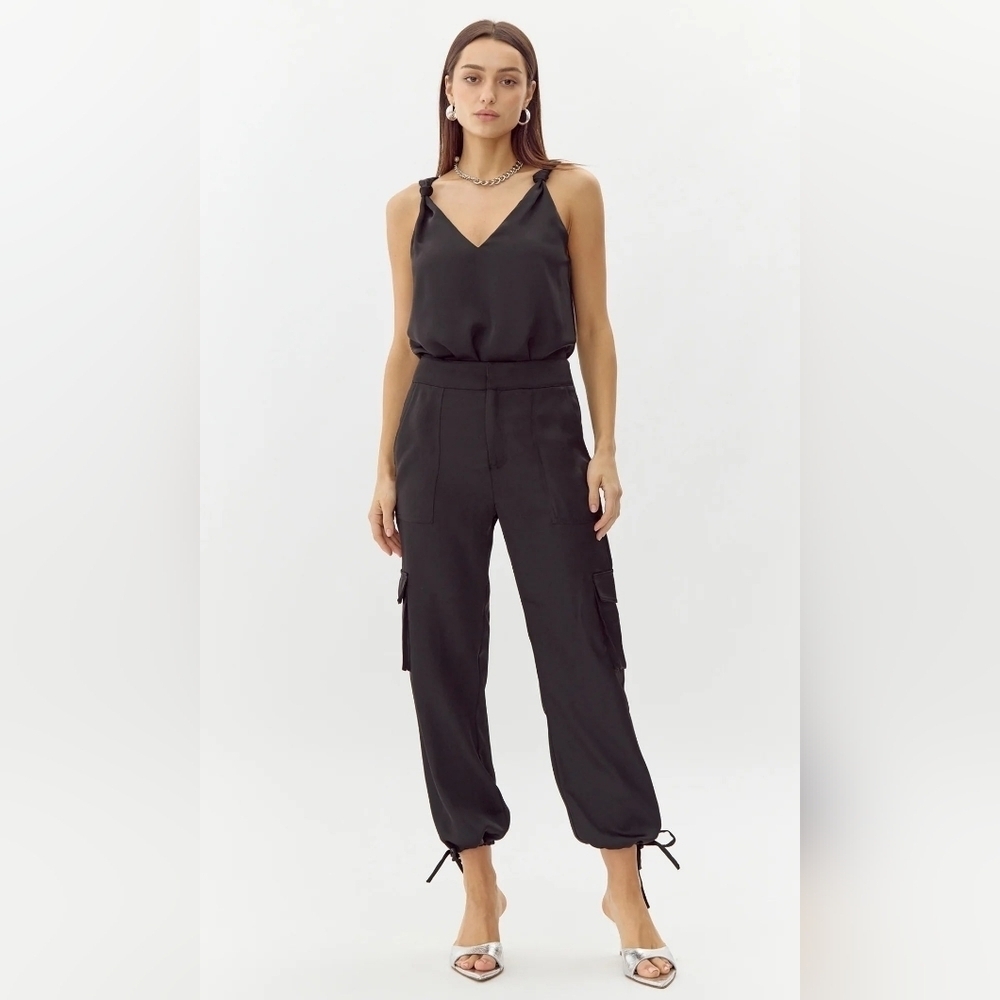 Joie Sammie Satin Women's Cargo Pants in graphite 6